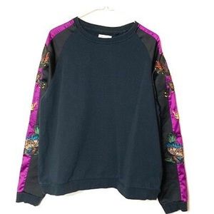 Urban Outfitters Black Embroidered Sweatshirt